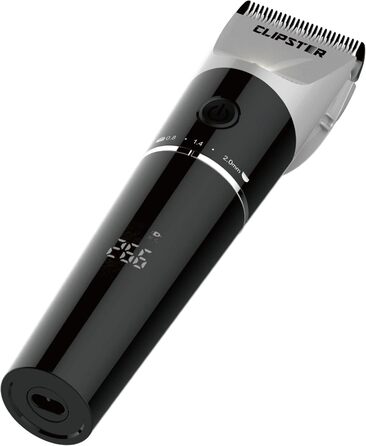Електрична машинка для стрижки Kerbl Clipster DeloX, цифрова, чорна, аксесуари
