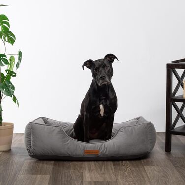 Розкішне ліжко для собак Modern Threads - м'яке, туфетоване ліжко з велюру для собак маленьких та великих порід. Машинне прання, довговічне та миле місце для сну вашого улюбленця.