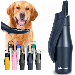Водяна пляшка для собак, 765 мл, нержавіюча сталь, без витоку - ідеально для прогулянок, подорожей та активного відпочинку