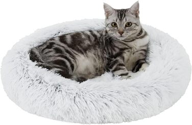 Лежак для котів Best Friends by Sheri, заспокійливий, овальний, м'який, сірий, 53,3x48,3 см