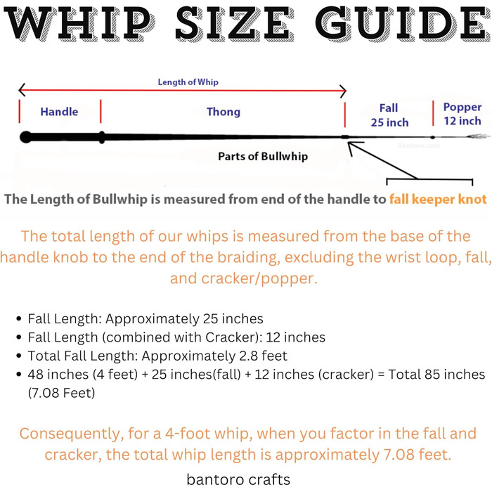Плетена батіг з натуральної шкіри кенгуру, 1,2-7,3 м, 16 плетінь, для професійного використання