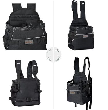 Рюкзак для кота/маленького собаки: зручний переносник для тварин з великою кишенею, безпека та комфорт, блакитний (S, чорний)