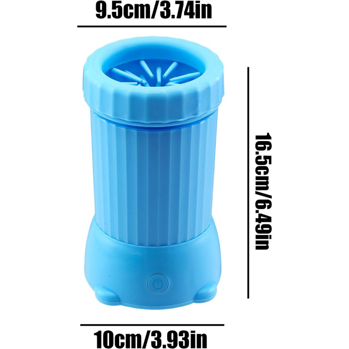 Автоматична мийка для лап собак, розумний пристрій для миття лап домашніх тварин, USB-зарядка, для дому, середніх та великих порід, цуценят, кошенят (блакитна)