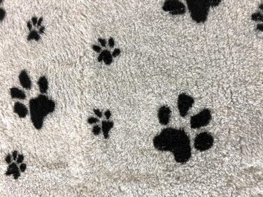 Килимок для собак Elropet Vetbed: преміум якість, 22 мм, для малих та великих собак. Розміри: S/M/L (100x80 см). Колір: світло-сірий з чорною лапкою.