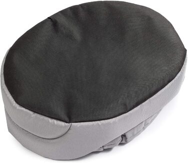 Крісло-лежанка для собак та котів | Овальне ліжко для маленьких собак та котів | Міцне ліжко з подушкою | Корзина для собак | Поліестер, можна прати | Розмір M (54x47 см), сірий колір