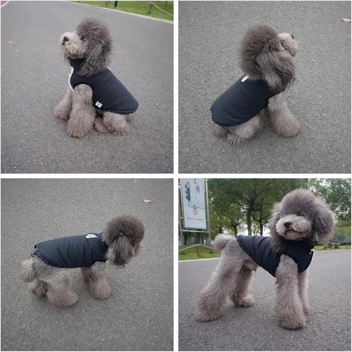 Водонепроникна флісова жилетка для собак Lovelonglong - чорна, 3XL