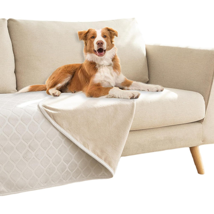 Водонепроникний плед для собак Fuguitex, м'який, кришталевий оксамит, марокканський стиль, для дивана та ліжка (76,2 x 177,8 см, темно-сірий + сірий)