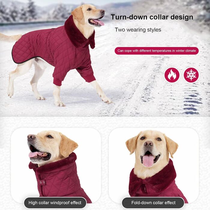 Водонепроникний теплий зимовий одяг для собак - куртка/пальто, поліестер, зелений, XXX-Large