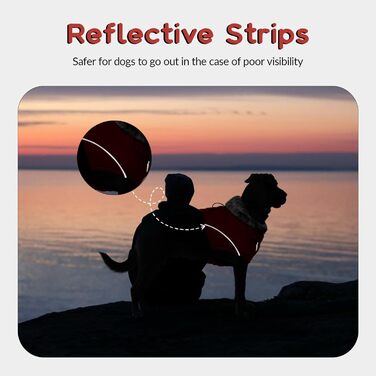 Водонепроникний зимовий теплий одяг для собак - куртка, жилет для чихуахуа, французького бульдога (Червоний, S)