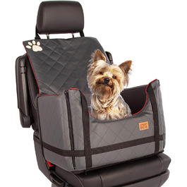 Автомобільний лежак для собак Golden Dog з кріпленням на ремінь безпеки, сірого кольору, 45x35x33 см, водонепроникний, складаний, імітація шкіри