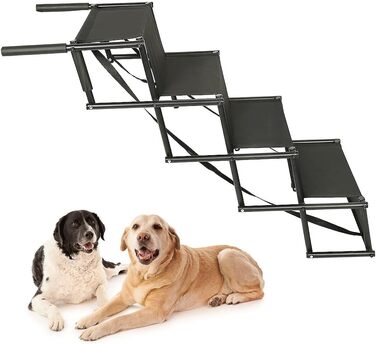 Рампа для собак - пандус для собак у машину - складаний, чорний (139x45x76 см)