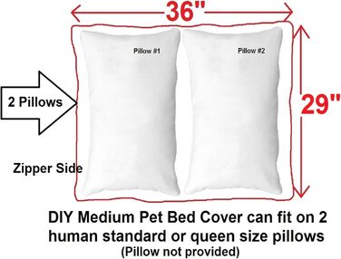 Чохол для лежака та подушки для собак і котів Dogbed4less, розмір L, 121,9x73,9 см, водонепроникний, з мікрозамші, коричневий, тільки чохли