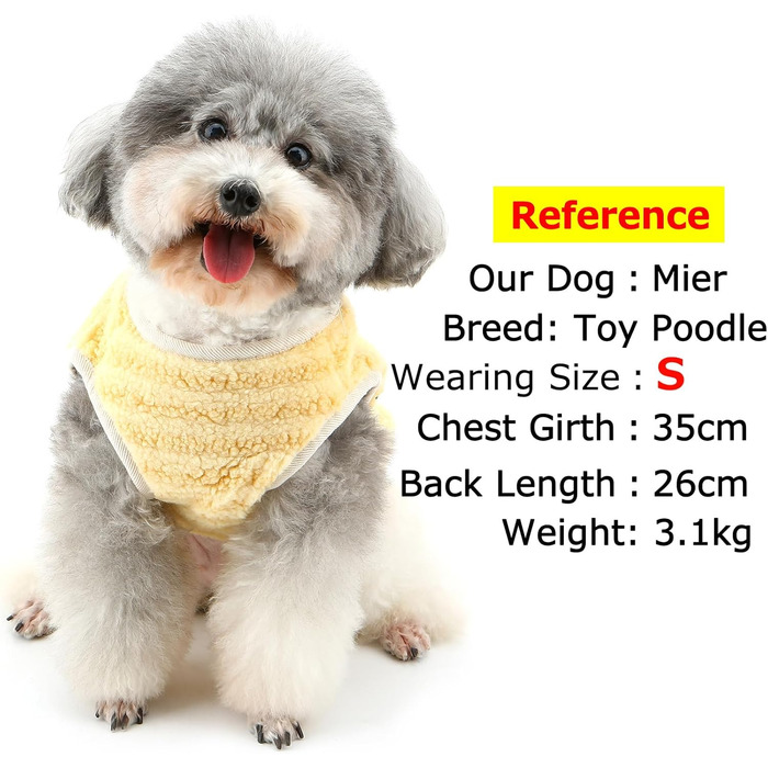 Теплий пуховик для собак Zunea, для чихуахуа та йоркширських тер'єрів, XS/S, зелений/жовтий, з D-поточкою, теплий флісовий костюм для маленьких собак