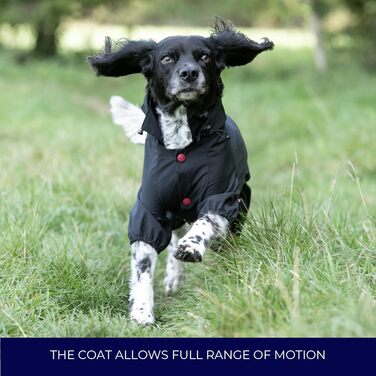 Відбиваюча куртка для собак Hugo & Hudson, капюшонний комбінезон, вітрозахисний зимовий одяг, помаранчевий (чорний, L55)