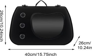 Сумка-переноска для собак, маленька, через плече, чорна. Ідеально для прогулянок, пікніків, кемпінгу. Зручна, легка, прозора переноска для маленьких собак.