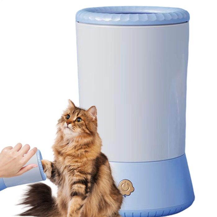 Електрична чаша для миття лап собак, автоматичний мийник лап для тварин, портативний мийник лап для домашніх улюбленців блакитний