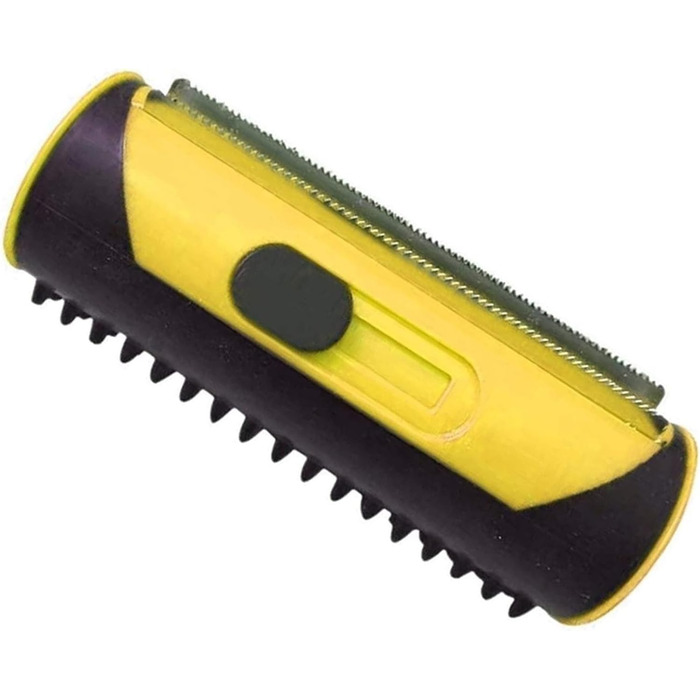 Щітка для видалення підшерстка собак 3-в-1, для собак та котів, з масажним ефектом (жовта)