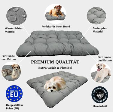 Килимок для собак KING DOG M 80x60 см, водовідштовхуючий, для великих та середніх собак, сірий, 10 см, кулер, комфортний, легко миється