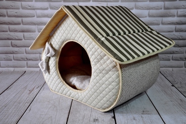 Будиночок-ліжечко SjestaPupila для собак та котів, розмір M (35x32 см)