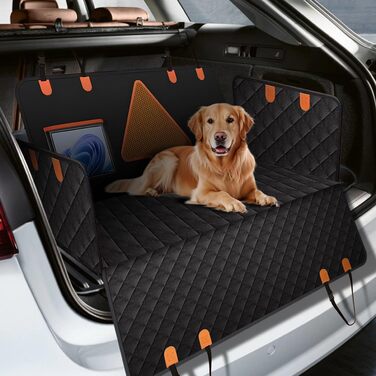 Чохол на автокрісло для тварин, водовідштовхувальний, багаторазовий, з фіксаційним ременем, чорний, розмір L