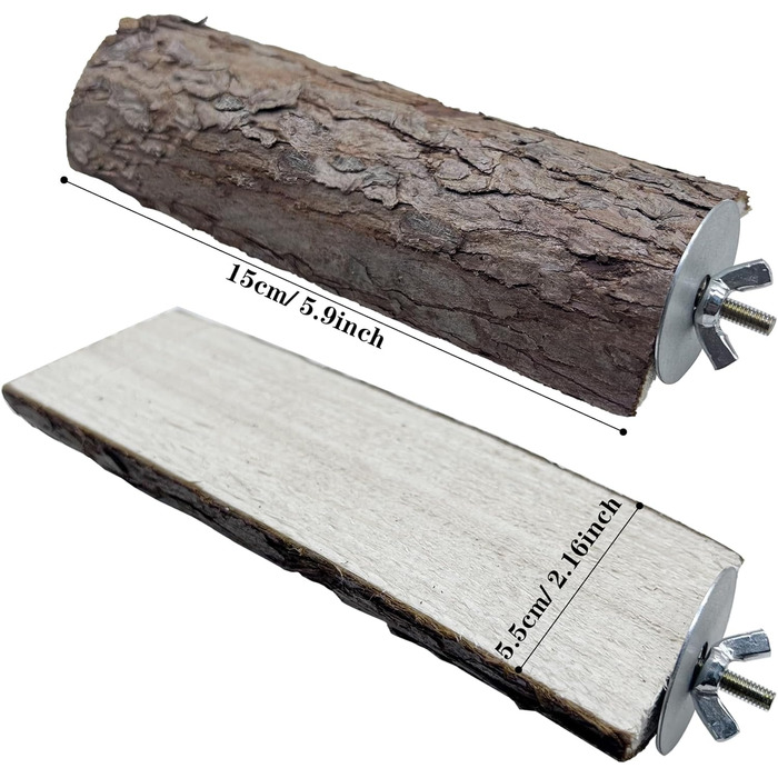 Набір з 9 дерев'яних перекладин Allazone для птахів, гойдалки для папуг, аксесуари для клітки (стиль 7)