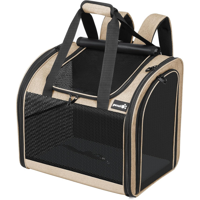 Рюкзак для собак та котів Pecute: зручний та вентильований, для подорожей та прогулянок (Хакі)