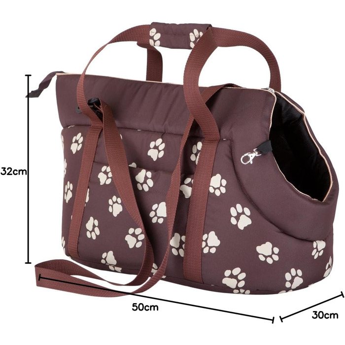 Сумка-переноска для собак та котів Hobbydog TORBWL4, 32 x 30 x 50 см, коричнева