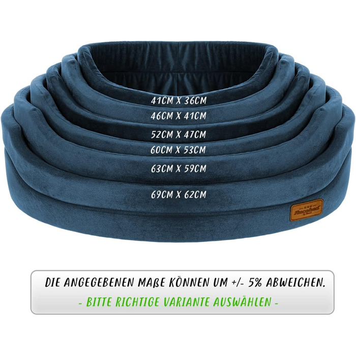 Крісло-ліжко для собак BALY, велюр, блакитний, розмір L (52x47 см)