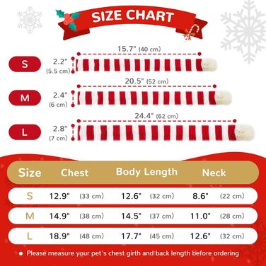 Набір святкового одягу для собак на Новий Рік: теплий пуловер та шалик для тварин, розмір M, червоно-білий