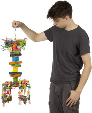 Іграшка для папуг HappyBird XXL Гігантський Кальмар з дерева, 22x22x73 см, для ара, какаду, жако