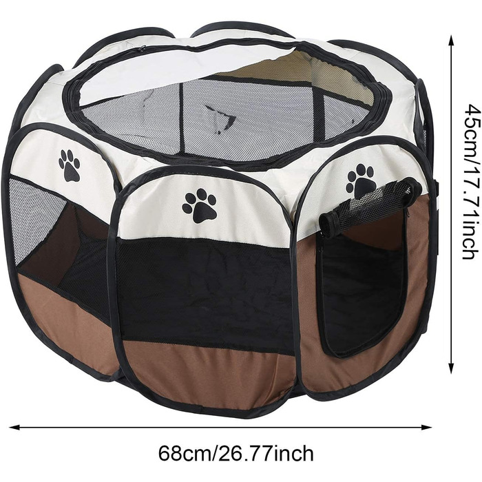 Клітка-загон для тварин, портативна клітка для собак, кроликів, котів. З тканини Oxford 600D для використання в приміщенні та на вулиці