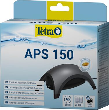 Tetra APS 150 тиха мембранна повітряна помпа для акваріума 80-150 л, чорна