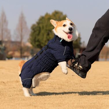 Водонепроникний теплий зимовий одяг для собак - тепла жилетка з двошарової тканини, з відбиваючими елементами, для маленьких, середніх та великих собак. Колір: сірий, розмір XXL, 2XL. Підходить для такс/коргі (розмір 17' "back").