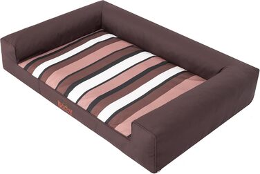 Крісло-ліжко для собак, лежанка для тварин, лежанка для собак, м'яка, коричнева в смужку, 80 x 55 см