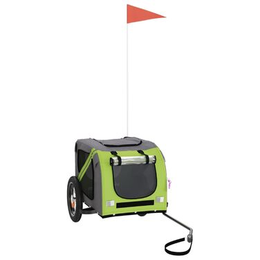Транспортна причепа для собак Oxford-Gewebe, 124x53x53 см, зелено-сіра, для малих собак та котів, модель 93871
