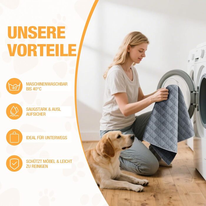 Водонепроникний килимок для собак Lekereise 157x208 см - 100% поглинання та захист від протікання, м'який, нековзний. Підходить для дивана, ліжка, авто. Легко прати. Для собак та котів (Сірий)