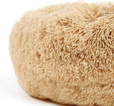 М'яке ліжко для собак та котів у вигляді пончика, 80 см, Бежеве