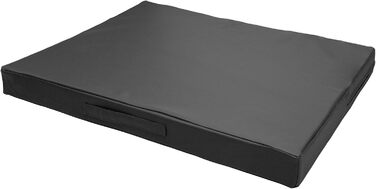 Килимок для собак CopcoPet Jumbo Чорний 110 x 80 x 8 см - Міцне штучне шкіряне покриття, миється, не слизький, легкий у догляді - Для середніх собак, квартира, сад, переноска, кемпінг - Екстра товстий 110 x 80 x 8 см Чорний