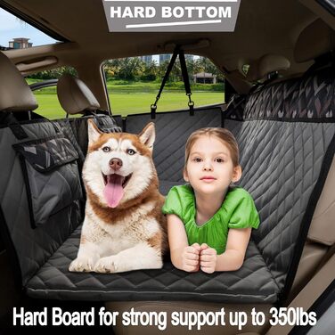 Захист сидіння авто для собак з твердим дном (Hängemattenbrücke) - сірий, для стандартних авто та SUV