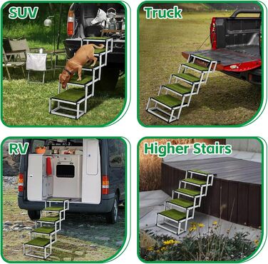 Східці для собак Hunderampe, легкі алюмінієві сходи для великих собак, з антиковзким покриттям, підходять для SUV, Jeep та вантажівок, до 70 кг