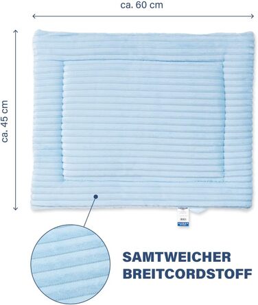 Подушка для собак Wallace & Jones Cardi, велика, 130x90 см, водонепроникна, світло-блакитна, м'яка, для собак, лежанка, ковдра