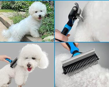 Бурштук для собак та котів 2 в 1 GLUTTONY, металевий, блакитний