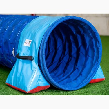 Тренажер для аджиліті Calliway® для собак, тунель 60 см, 360° FullGrip, блакитний (6 м)