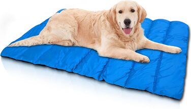 Водонепроникний килимок для собак Lohofrnny 110 x 68 см - м'який, зручний, для подорожей, кемпінгу, вологостійкий (оливковий, блакитний)