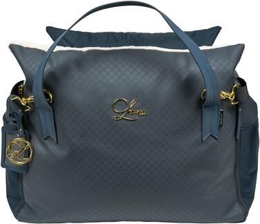 Еліанн | Дизайнерський автокрісло для собак | Навігатор, синій | Міцне | Дизайнерський бренд | Для собак маленьких та середніх порід | Підвищене автокрісло для собак