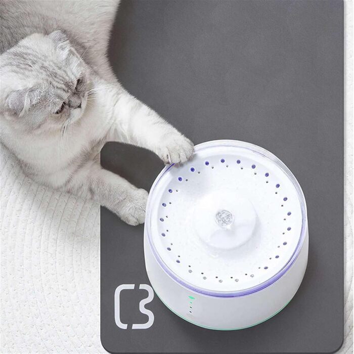 Підкладка під миску для собак та котів GIBZ, абсорбуюча, з діоксиду кремнію, неслизька, 45x60 см, темно-сіра