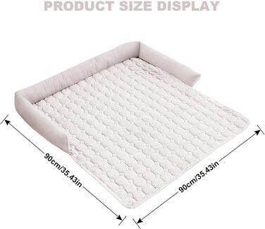 Захисний чохол для дивану LiveGo для тварин, м'яка підстилка для собак та котів, 90x90x12 см, бежевий