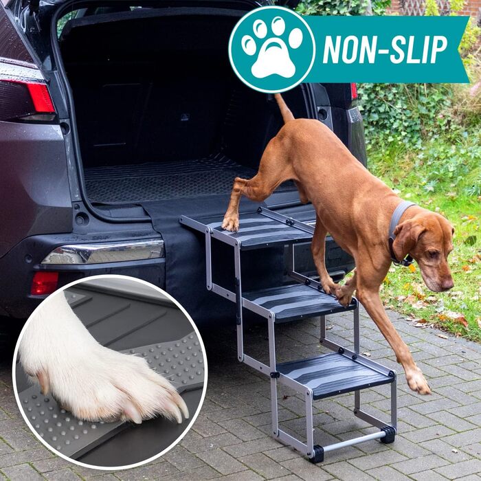 Сходинка для собак VOSS.PET, 3 ступені, алюміній, захисна підстилка