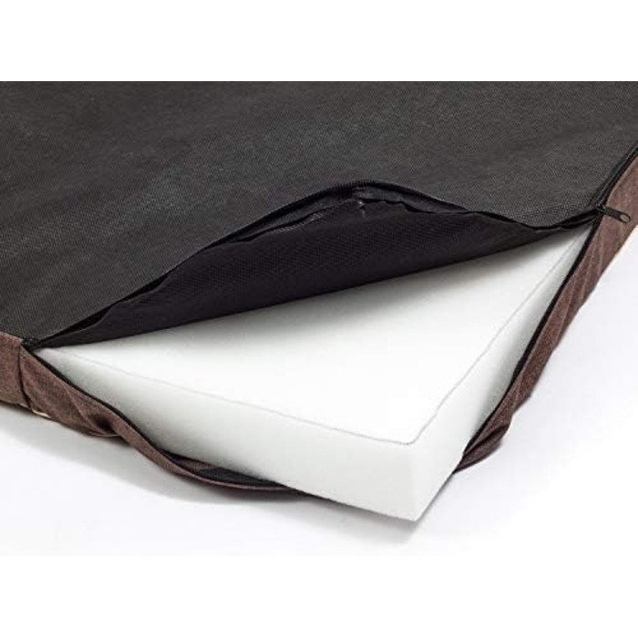 Матрац для собак | Собаче ліжко, подушка, матрац | Codura, стильний, миючий | 100 x 75 x 6 см, коричневий