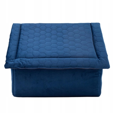 М'який будинок-ліжечко для собак, синій оксамит, розмір 2